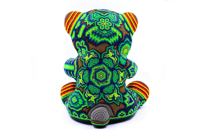 Oso Teddy - Obra de Arte Huichol