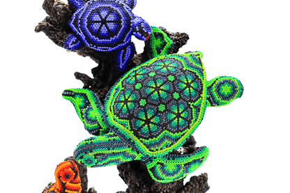 Tortugas Arrecife - Obra de Arte Huichol